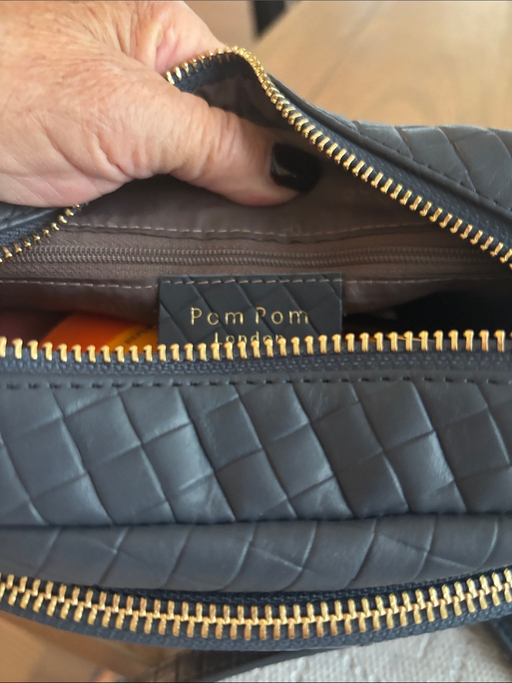 Slate Blue Quilted Leather/RFID WALLET - Picture 10 of 11